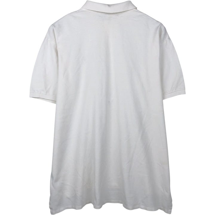 Ralph Lauren POLO by Ralph Lauren short-sleeved polo shirt, Made in USA, Men's XL cotton white type Vintage Second Hand