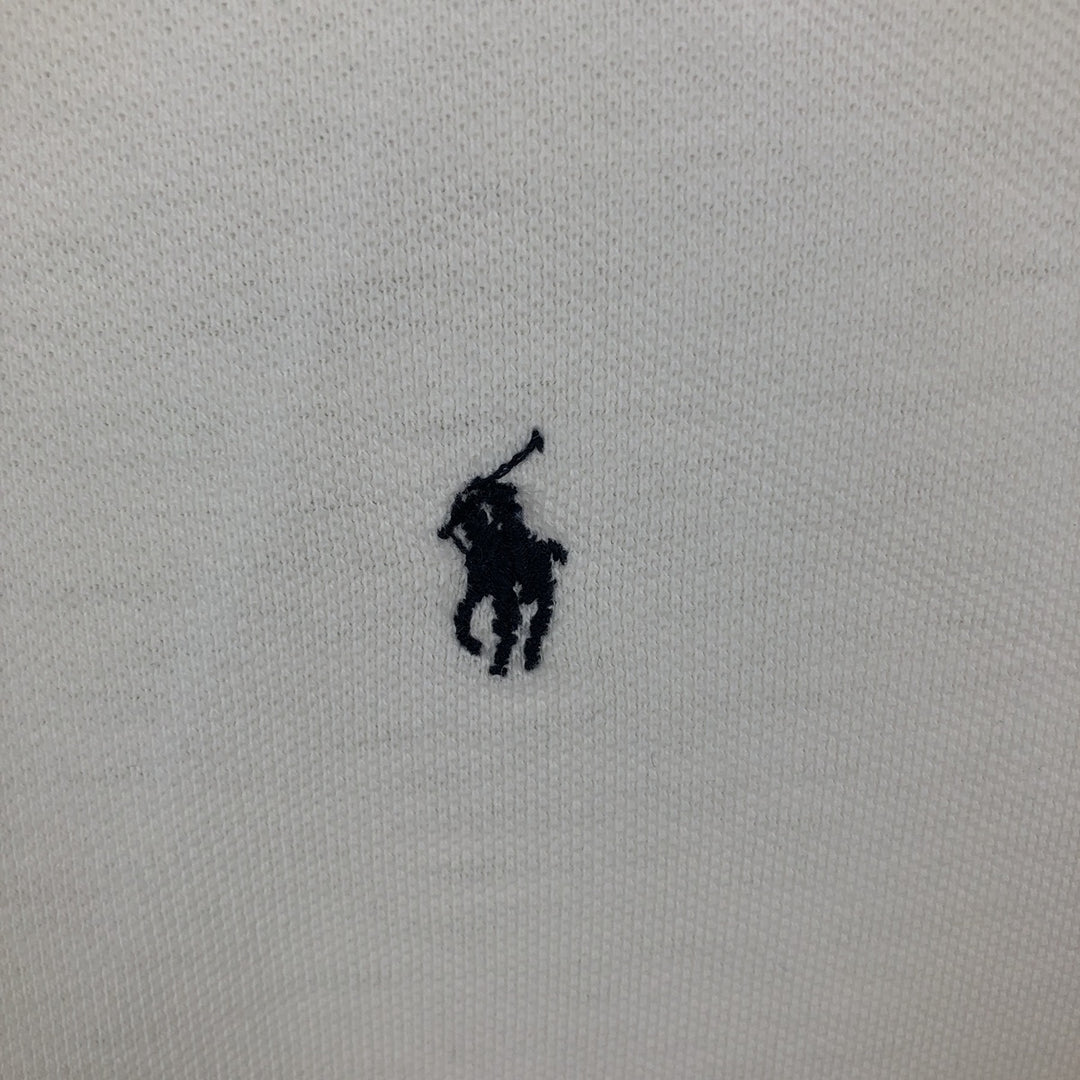Ralph Lauren POLO by Ralph Lauren short-sleeved polo shirt, Made in USA, Men's XL cotton white type Vintage Second Hand