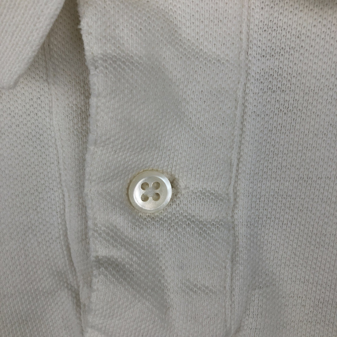 Ralph Lauren POLO by Ralph Lauren short-sleeved polo shirt, Made in USA, Men's XL cotton white type Vintage Second Hand