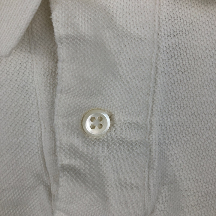 Ralph Lauren POLO by Ralph Lauren short-sleeved polo shirt, Made in USA, Men's XL cotton white type Vintage Second Hand