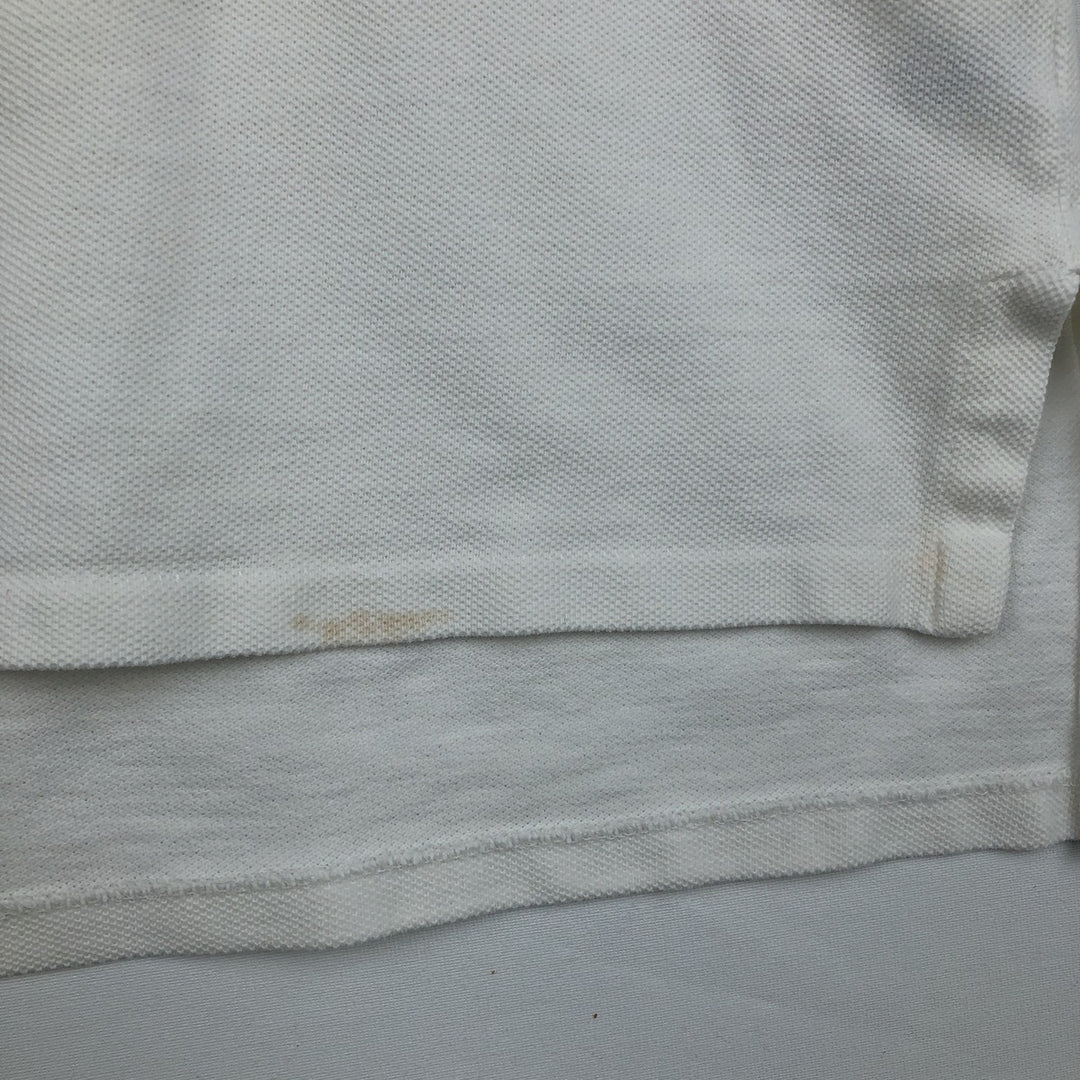 Ralph Lauren POLO by Ralph Lauren short-sleeved polo shirt, Made in USA, Men's XL cotton white type Vintage Second Hand