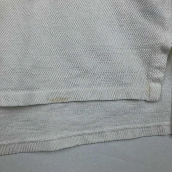 Ralph Lauren POLO by Ralph Lauren short-sleeved polo shirt, Made in USA, Men's XL cotton white type Vintage Second Hand
