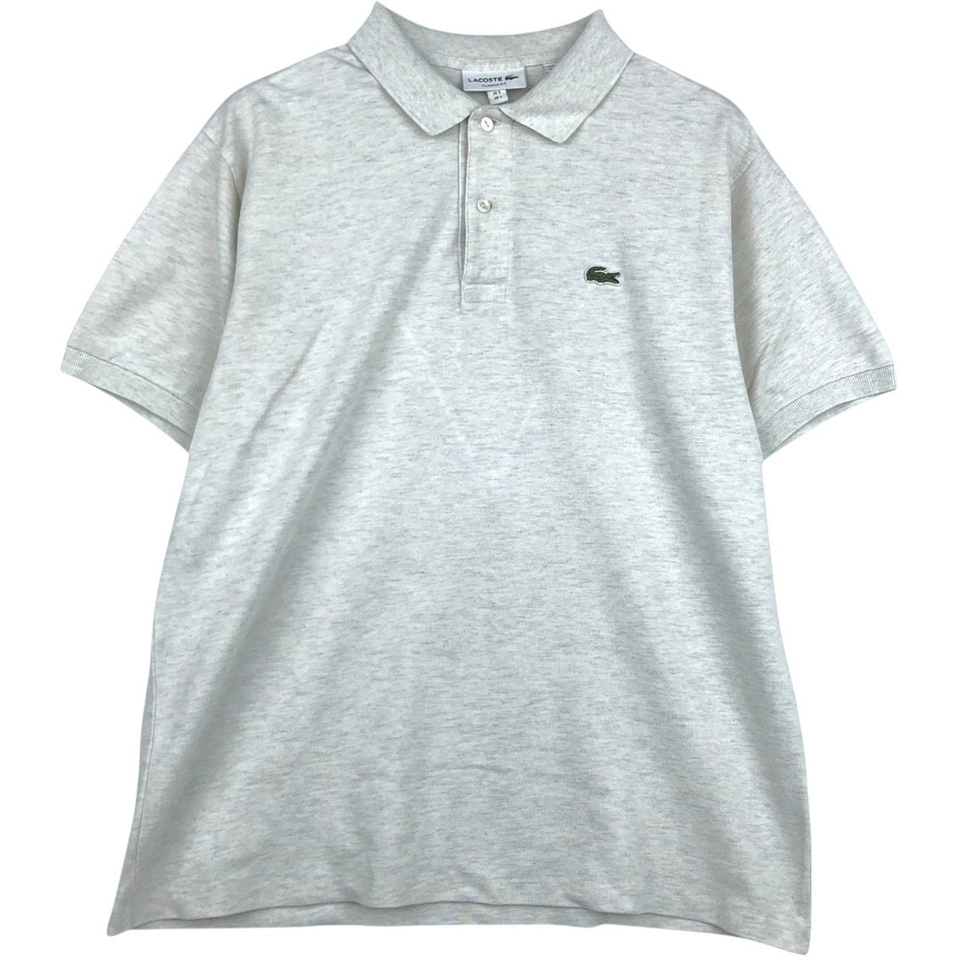 Lacoste Classic Fit short sleeve polo shirt size 5, men's size L cotton white type Vintage Second Hand