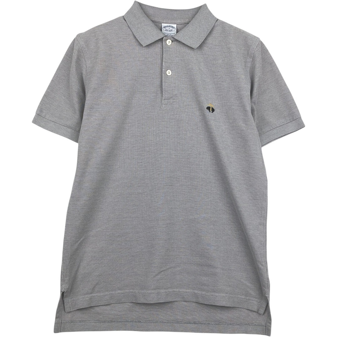 Brooks Brothers Est.1818 Slim Fit Short-Sleeve Polo Shirt (Men's Size S) cotton gray type Vintage Second Hand