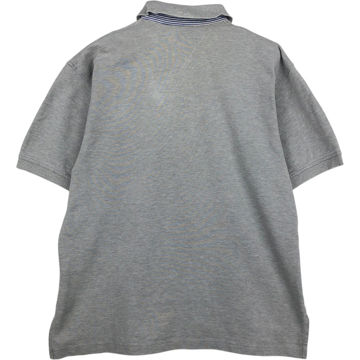 Tommy Hilfiger short-sleeved polo shirt, men's size L (approx.) cotton gray type Vintage Second Hand