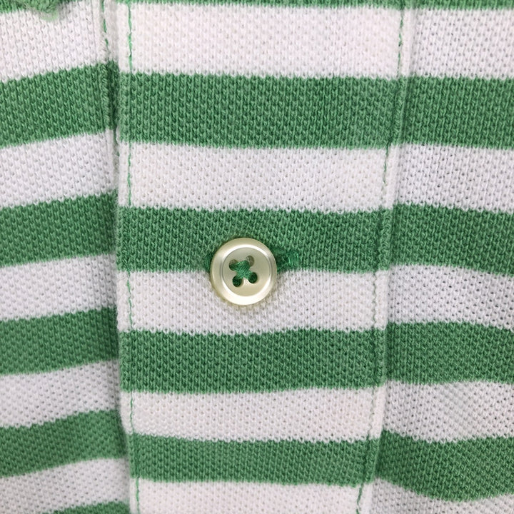 Ralph Lauren POLO by Ralph Lauren CUSTOM FIT short sleeve striped polo shirt men's XL size cotton green type Vintage Second Hand