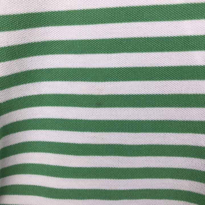 Ralph Lauren POLO by Ralph Lauren CUSTOM FIT short sleeve striped polo shirt men's XL size cotton green type Vintage Second Hand