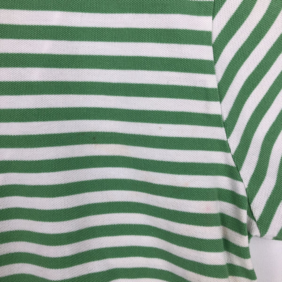 Ralph Lauren POLO by Ralph Lauren CUSTOM FIT short sleeve striped polo shirt men's XL size cotton green type Vintage Second Hand