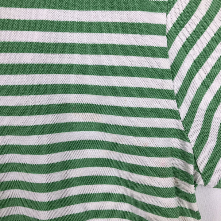 Ralph Lauren POLO by Ralph Lauren CUSTOM FIT short sleeve striped polo shirt men's XL size cotton green type Vintage Second Hand