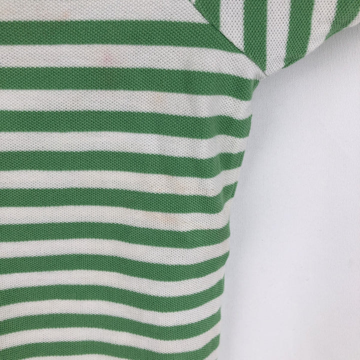 Ralph Lauren POLO by Ralph Lauren CUSTOM FIT short sleeve striped polo shirt men's XL size cotton green type Vintage Second Hand