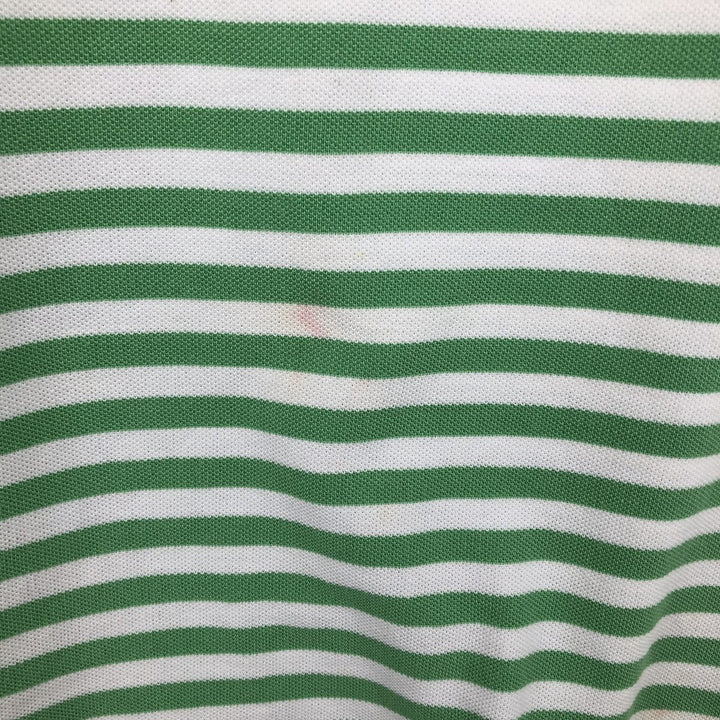 Ralph Lauren POLO by Ralph Lauren CUSTOM FIT short sleeve striped polo shirt men's XL size cotton green type Vintage Second Hand