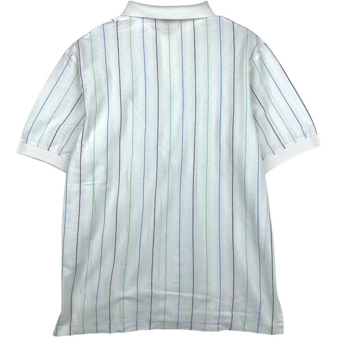 Ralph Lauren POLO by Ralph Lauren short sleeve striped polo shirt, men's size L Pima Cotton white type Vintage Second Hand