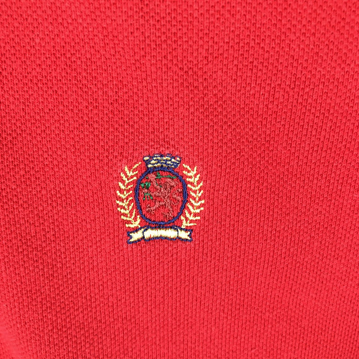 Tommy Hilfiger short-sleeved polo shirt, men's size M (approx.) cotton red type Vintage Second Hand