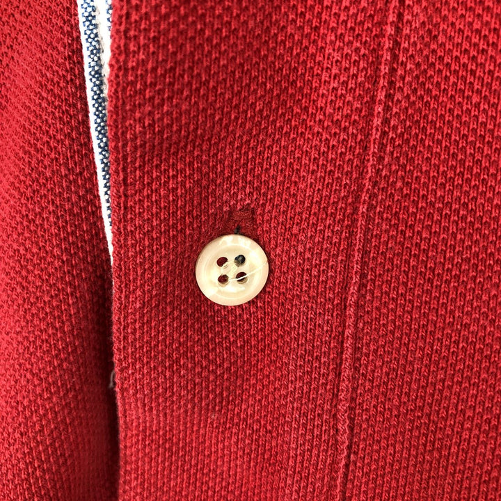 Tommy Hilfiger short-sleeved polo shirt, men's size M (approx.) cotton red type Vintage Second Hand