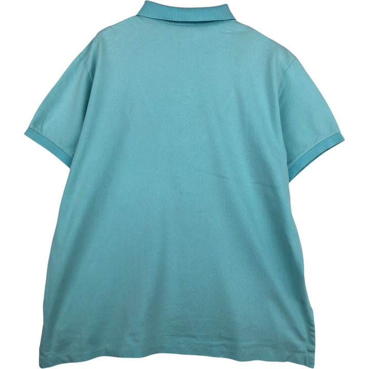 Ralph Lauren POLO by Ralph Lauren short sleeve polo shirt, men's XL size unclear turquoise blue Vintage Second Hand