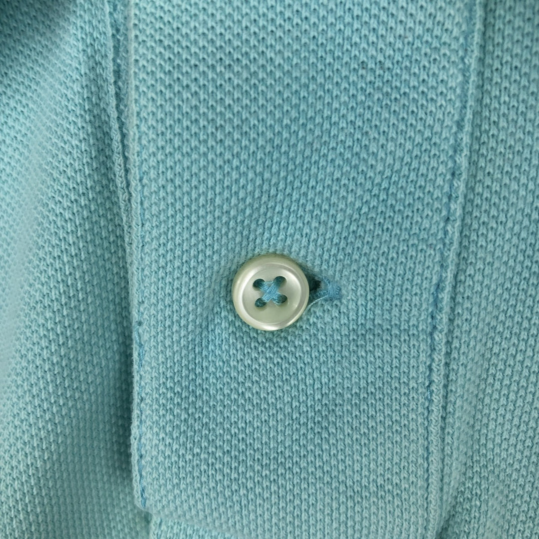 Ralph Lauren POLO by Ralph Lauren short sleeve polo shirt, men's XL size unclear turquoise blue Vintage Second Hand
