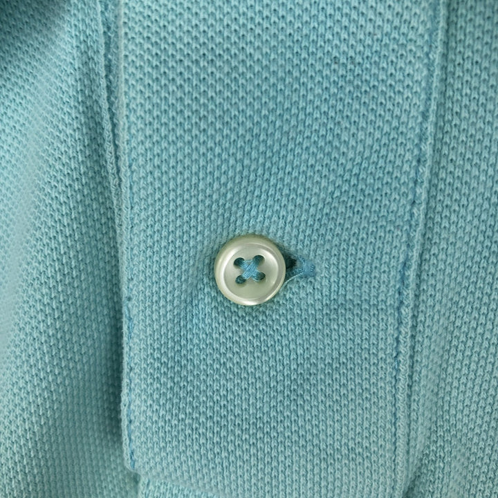Ralph Lauren POLO by Ralph Lauren short sleeve polo shirt, men's XL size unclear turquoise blue Vintage Second Hand
