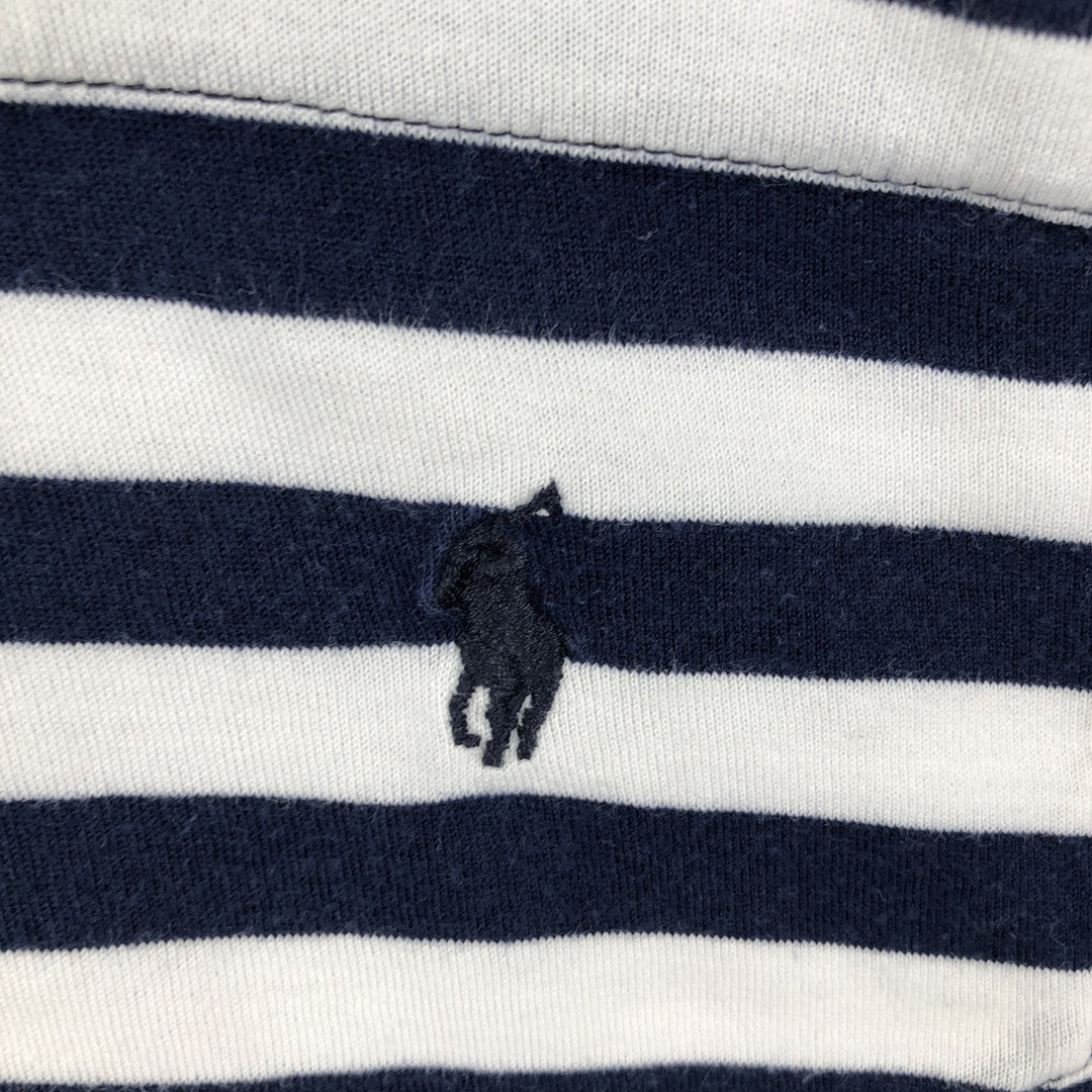 Ralph Lauren POLO GOLF Short Sleeve Striped Polo Shirt Men's XL cotton navy blue type Vintage Second Hand