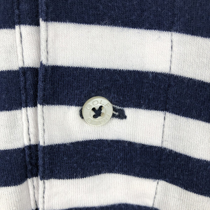 Ralph Lauren POLO GOLF Short Sleeve Striped Polo Shirt Men's XL cotton navy blue type Vintage Second Hand