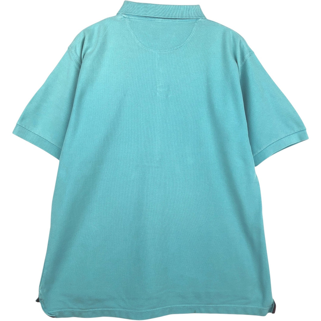 Ralph Lauren CHAPS Short-Sleeve Polo Shirt, Men's Size M (approx.) cotton turquoise blue Vintage Second Hand
