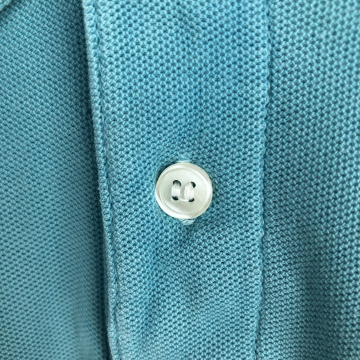 Ralph Lauren CHAPS Short-Sleeve Polo Shirt, Men's Size M (approx.) cotton turquoise blue Vintage Second Hand