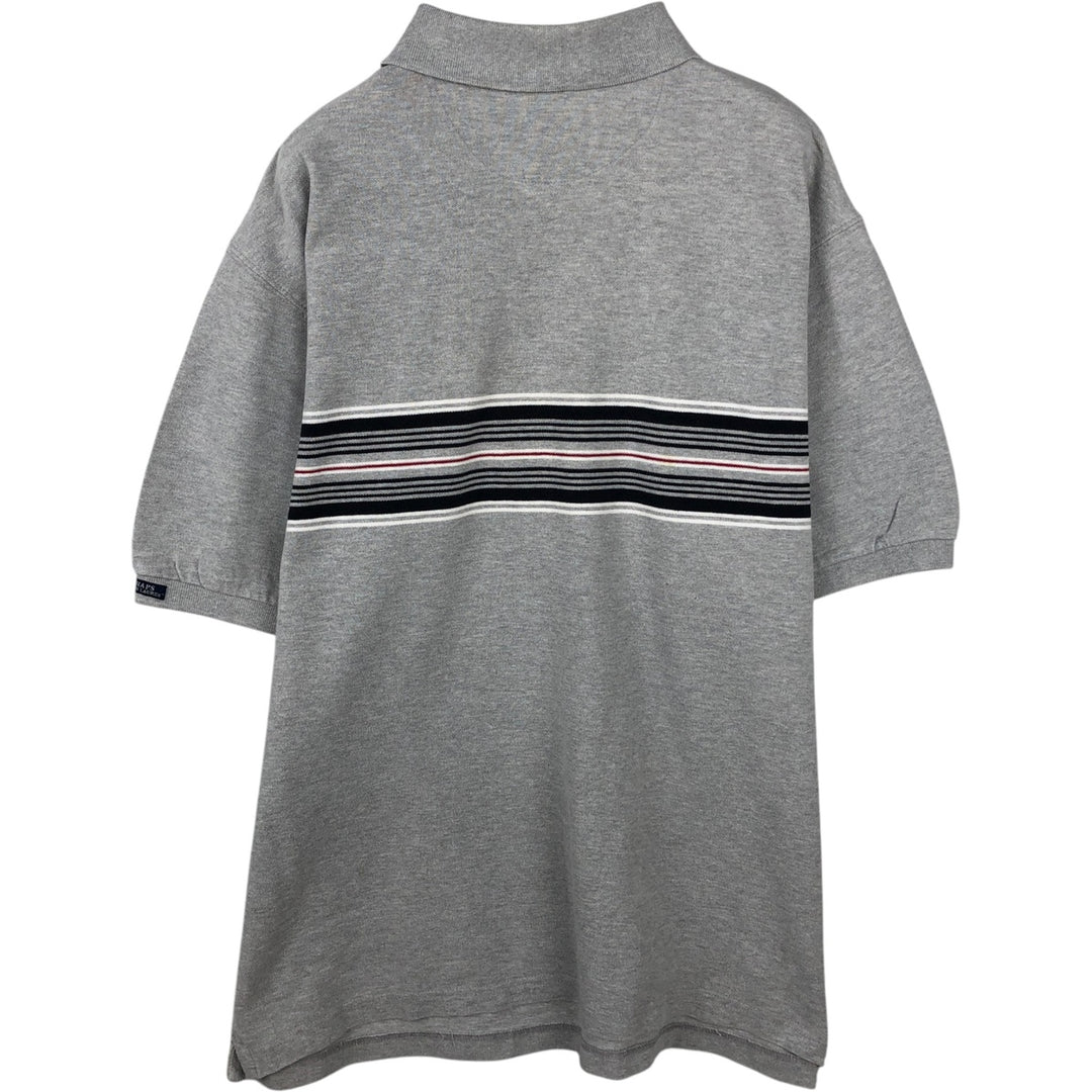 Ralph Lauren CHAPS short sleeve polo shirt, men's size L cotton gray type Vintage Second Hand