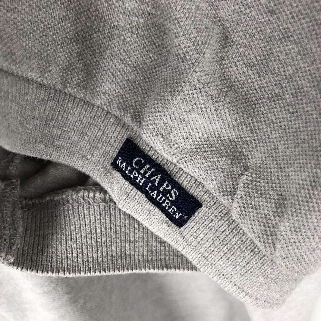 Ralph Lauren CHAPS short sleeve polo shirt, men's size L cotton gray type Vintage Second Hand