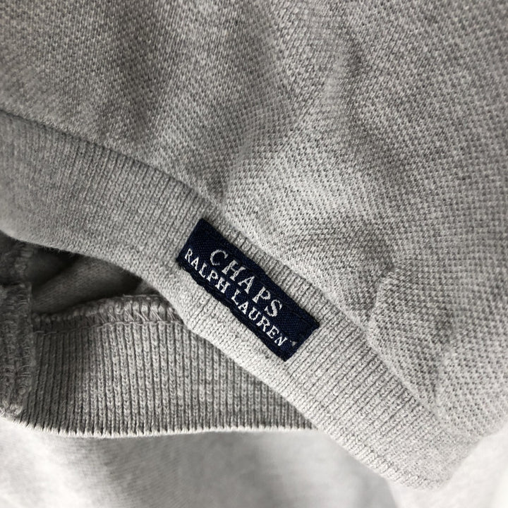 Ralph Lauren CHAPS short sleeve polo shirt, men's size L cotton gray type Vintage Second Hand