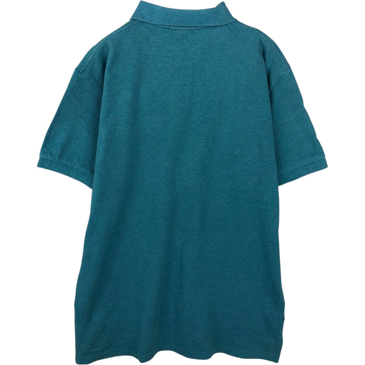 Ralph Lauren POLO by Ralph Lauren short sleeve polo shirt, men's size L cotton turquoise blue Vintage Second Hand