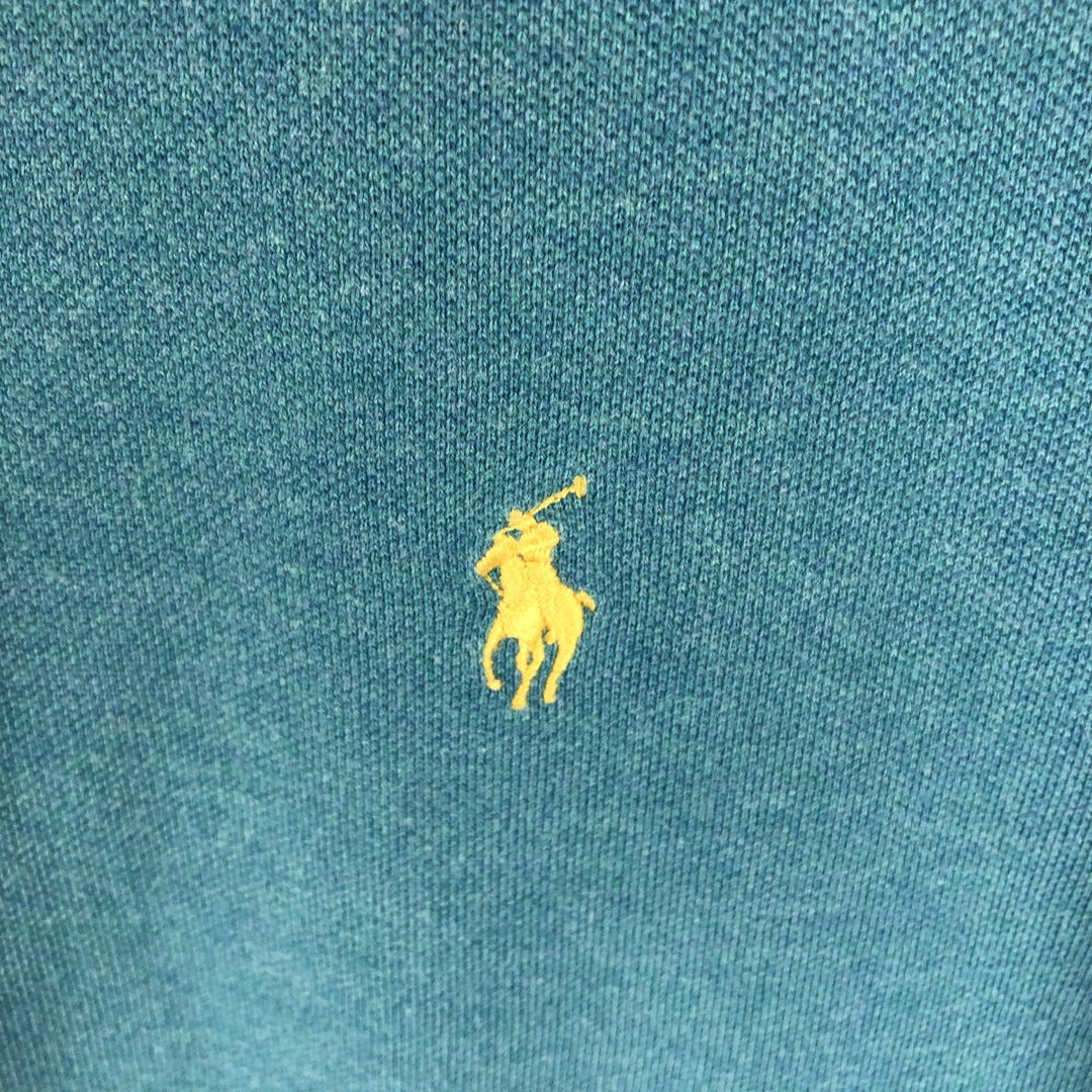 Ralph Lauren POLO by Ralph Lauren short sleeve polo shirt, men's size L cotton turquoise blue Vintage Second Hand