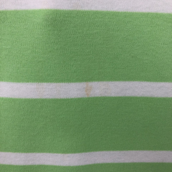 Ralph Lauren POLO by Ralph Lauren short sleeve striped polo shirt, men's size M cotton green type yellow green Vintage Second Hand