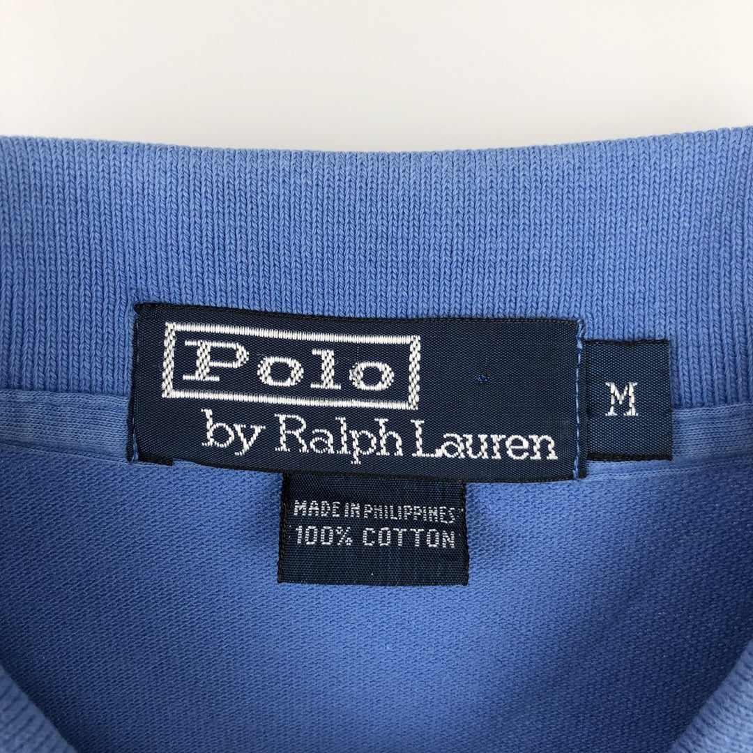 Ralph Lauren POLO by Ralph Lauren short sleeve polo shirt, men's size M cotton blue type Vintage Second Hand