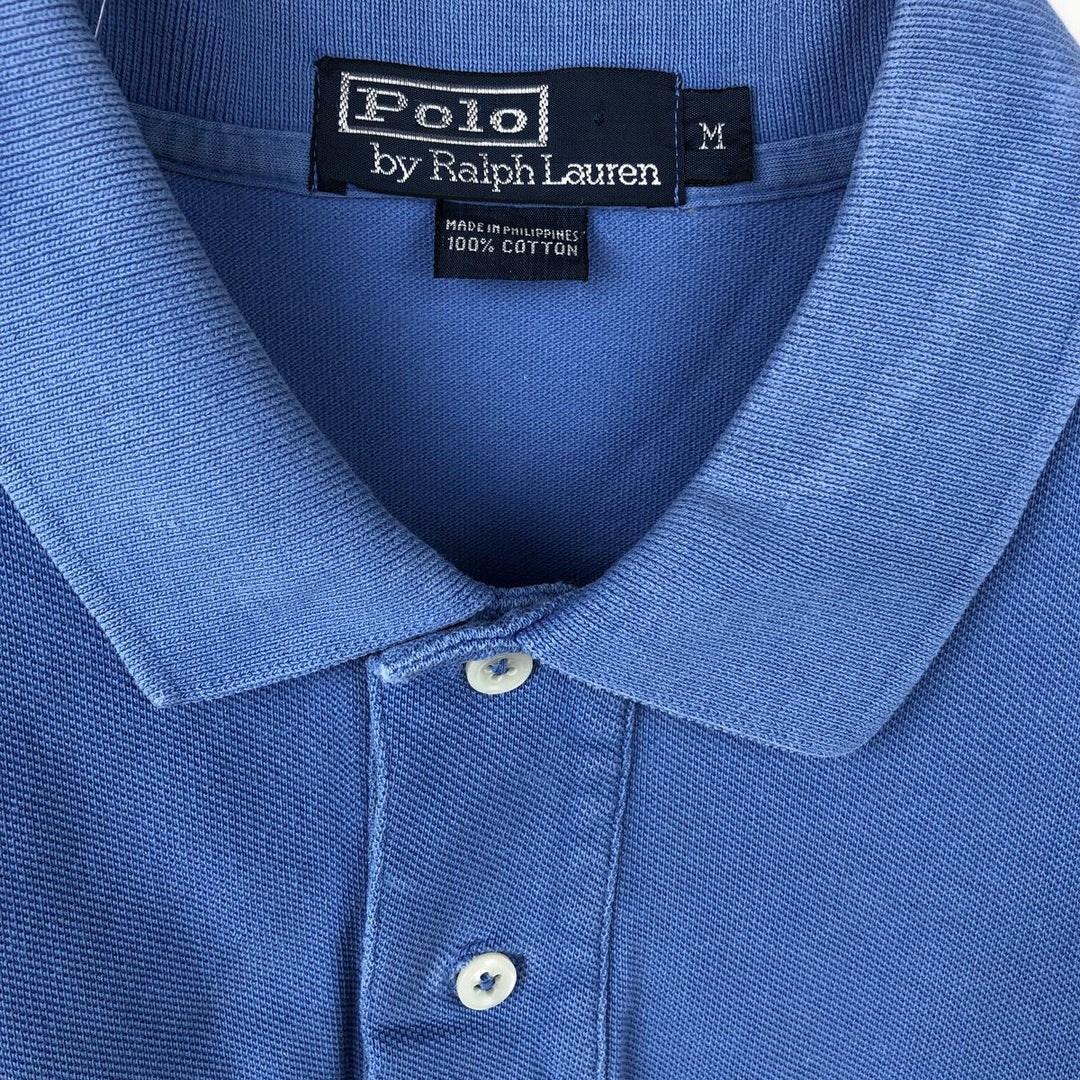 Ralph Lauren POLO by Ralph Lauren short sleeve polo shirt, men's size M cotton blue type Vintage Second Hand