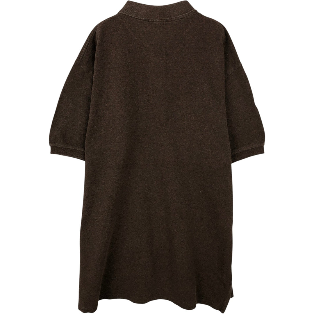 Ralph Lauren POLO by Ralph Lauren short sleeve polo shirt, men's XL size cotton brown type Vintage Second Hand