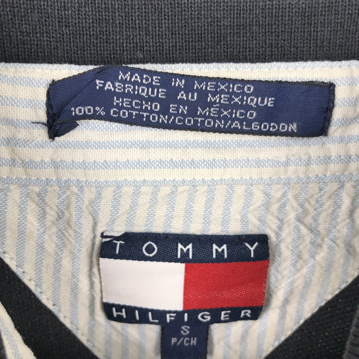 1990'S Tommy Hilfiger short-sleeved polo shirt, men's size S (approx.), vintage. cotton dark green Vintage Second Hand