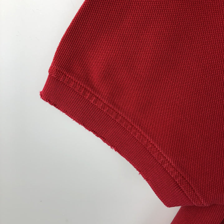 1990'S Tommy Hilfiger short-sleeved polo shirt, men's size M equivalent, vintage. cotton red type Vintage Second Hand