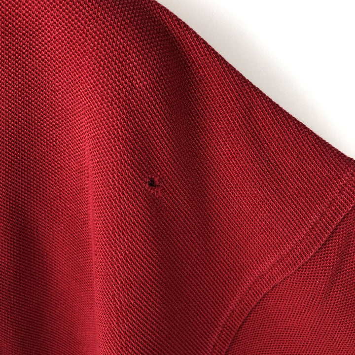 1990'S Tommy Hilfiger short-sleeved polo shirt, men's size M equivalent, vintage. cotton red type Vintage Second Hand