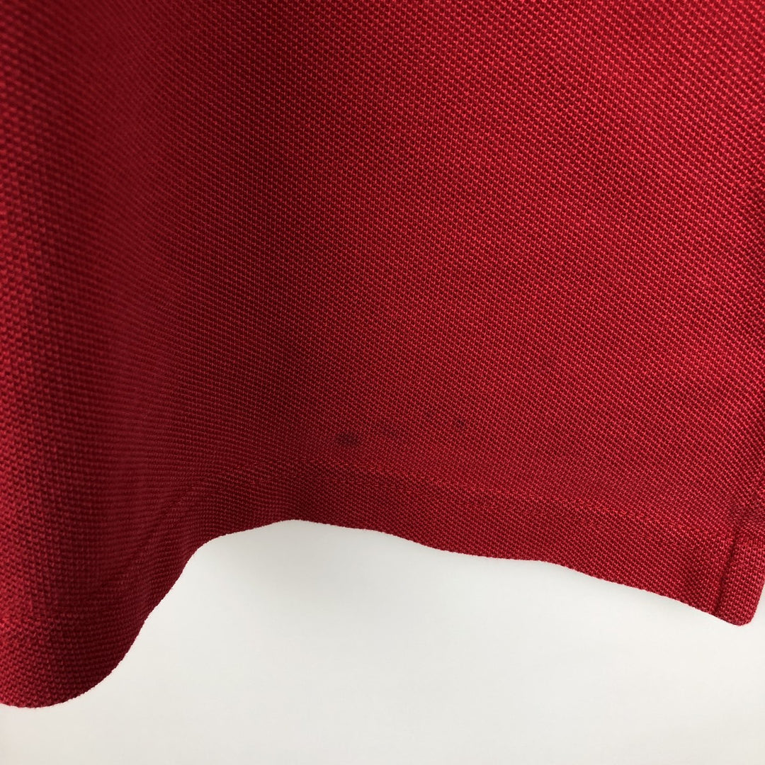 1990'S Tommy Hilfiger short-sleeved polo shirt, men's size M equivalent, vintage. cotton red type Vintage Second Hand