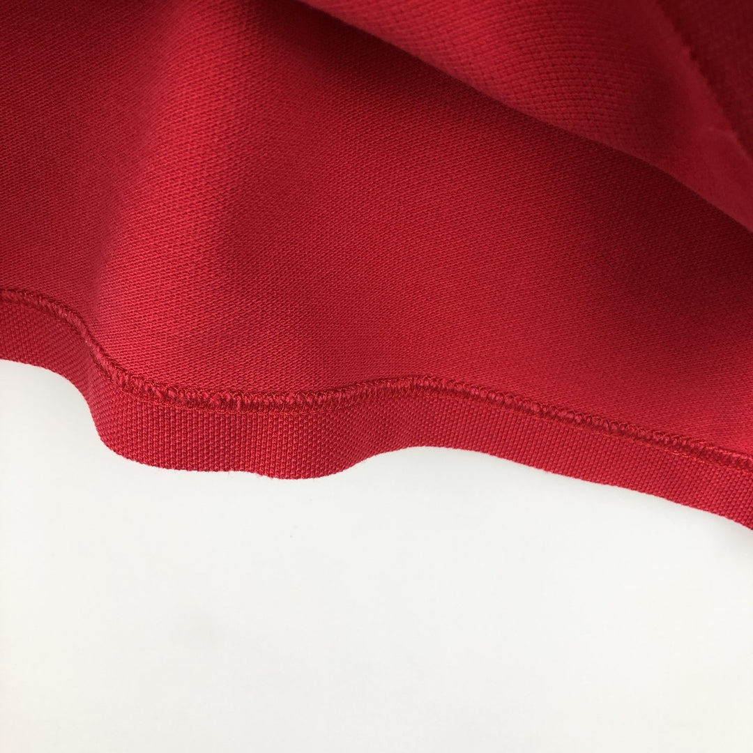 1990'S Tommy Hilfiger short-sleeved polo shirt, men's size M equivalent, vintage. cotton red type Vintage Second Hand