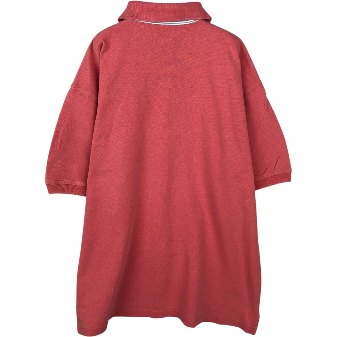 1990'S Tommy Hilfiger Short-Sleeve Polo Shirt, Men's Size L (approx.), Vintage cotton pink type Vintage Second Hand