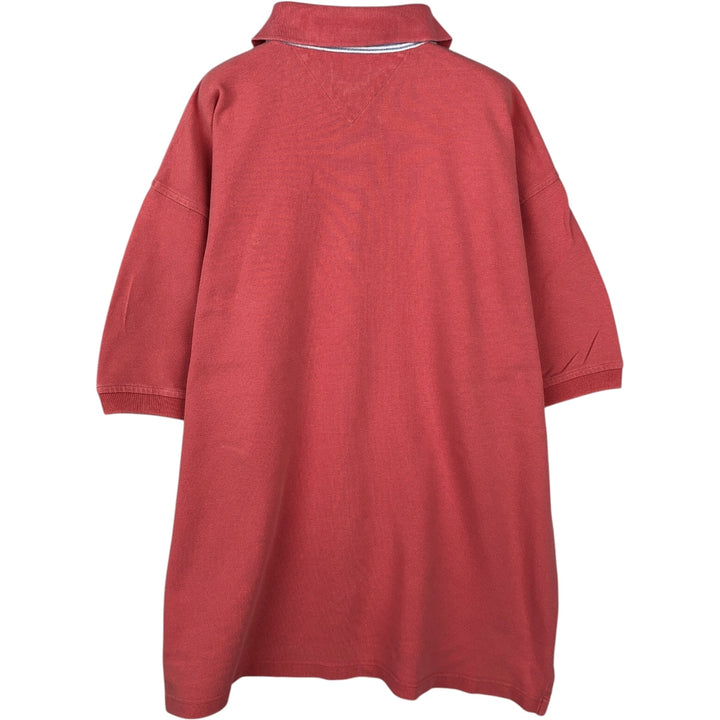 1990'S Tommy Hilfiger Short-Sleeve Polo Shirt, Men's Size L (approx.), Vintage cotton pink type Vintage Second Hand