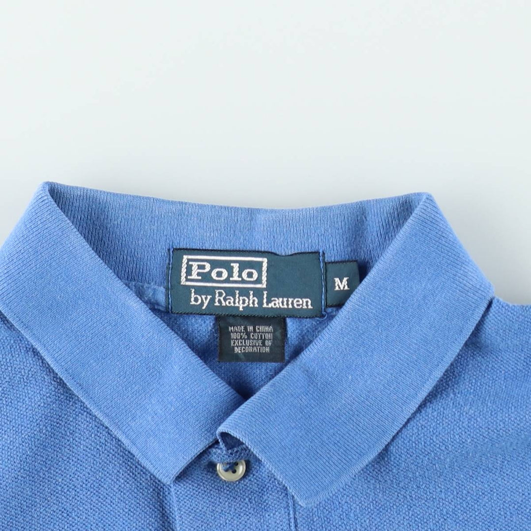 Ralph Lauren POLO by Ralph Lauren short sleeve polo shirt, men's size M cotton blue type Vintage Second Hand