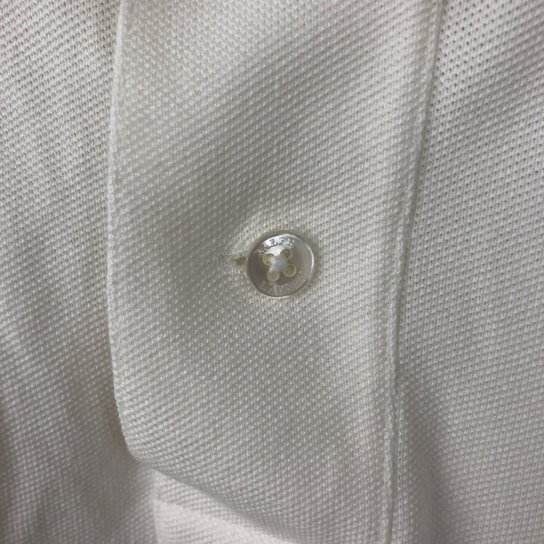 Ralph Lauren POLO by Ralph Lauren CUSTOM FIT short sleeve polo shirt, men's M size Pima Cotton white type Vintage Second Hand