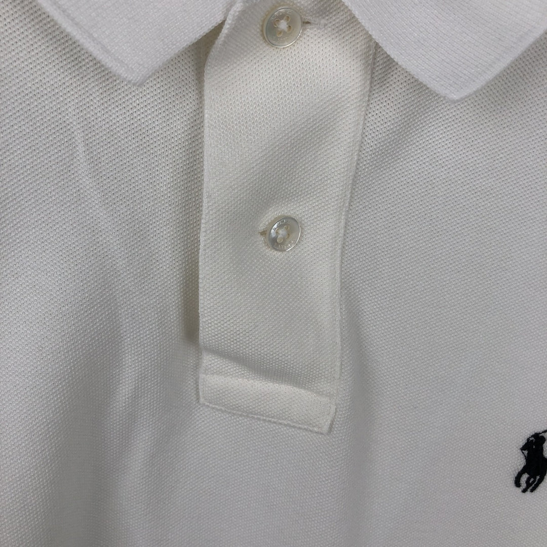 Ralph Lauren POLO by Ralph Lauren CUSTOM FIT short sleeve polo shirt, men's M size Pima Cotton white type Vintage Second Hand