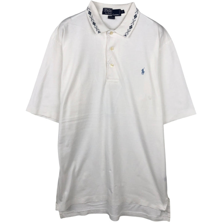 Ralph Lauren POLO by Ralph Lauren short sleeve polo shirt, size S for men cotton white type Vintage Second Hand