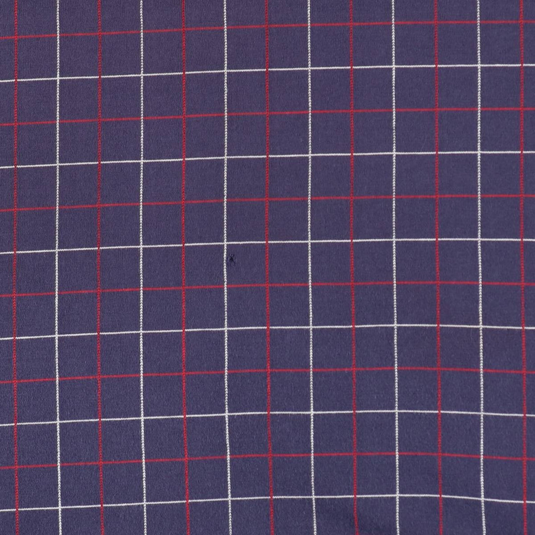 1990'S Tommy Hilfiger Short-Sleeve Check Polo Shirt, Men's Size L (approx.), Vintage cotton navy blue type Vintage Second Hand