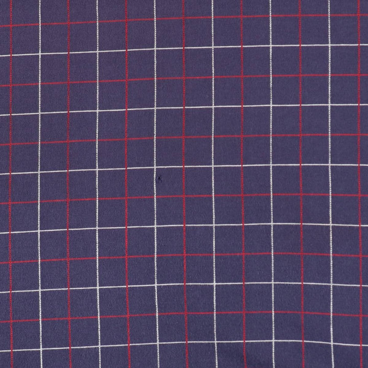 1990'S Tommy Hilfiger Short-Sleeve Check Polo Shirt, Men's Size L (approx.), Vintage cotton navy blue type Vintage Second Hand