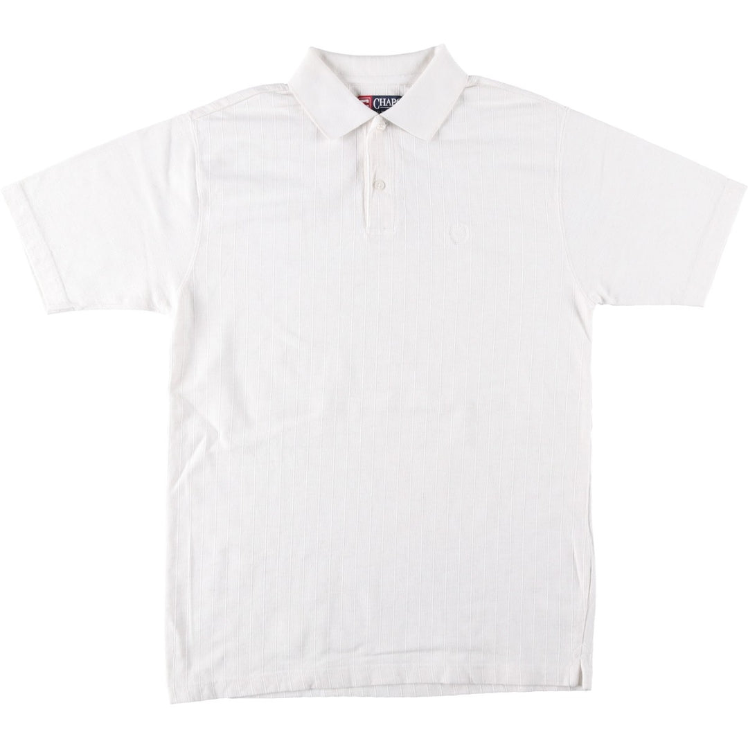 Ralph Lauren CHAPS Short-Sleeve Polo Shirt, Men's Size S (approx.) cotton white type Vintage Second Hand