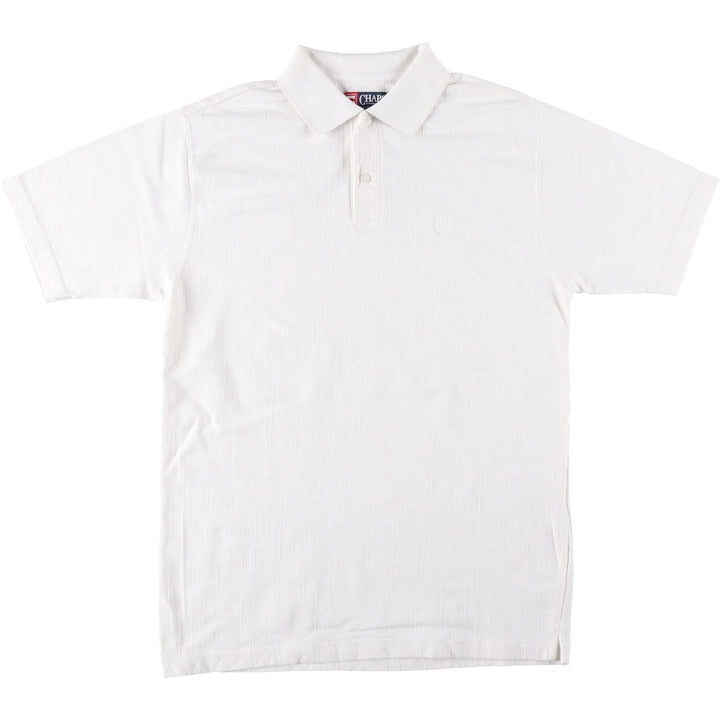 Ralph Lauren CHAPS Short-Sleeve Polo Shirt, Men's Size S (approx.) cotton white type Vintage Second Hand