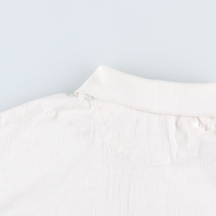 Ralph Lauren CHAPS Short-Sleeve Polo Shirt, Men's Size S (approx.) cotton white type Vintage Second Hand